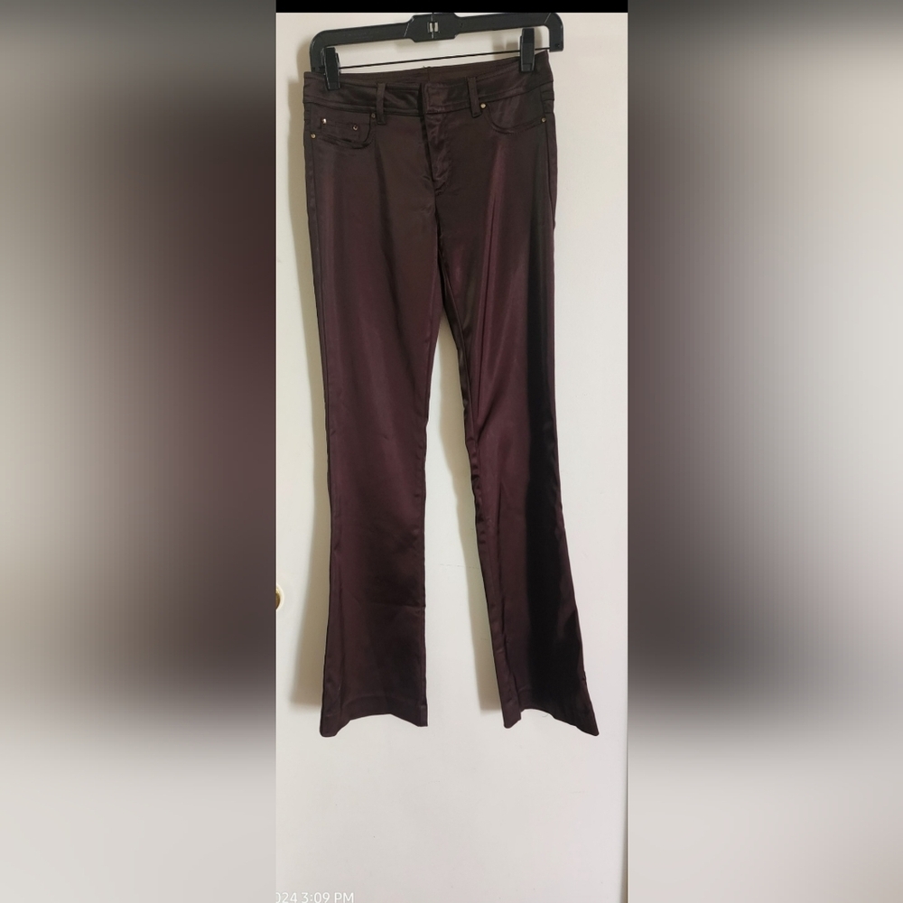 Cache,Satin pants ,rich brown color,size 0